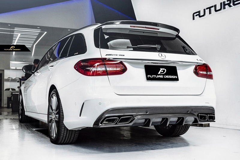 W205 Wagon - AMG style Carbon Trunk Spoiler_01